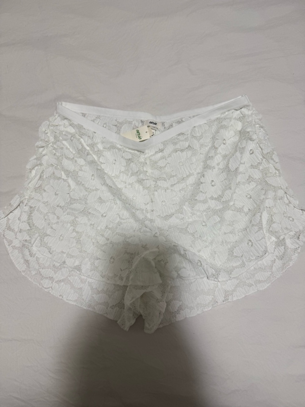aerie White Lace sleep Shorts